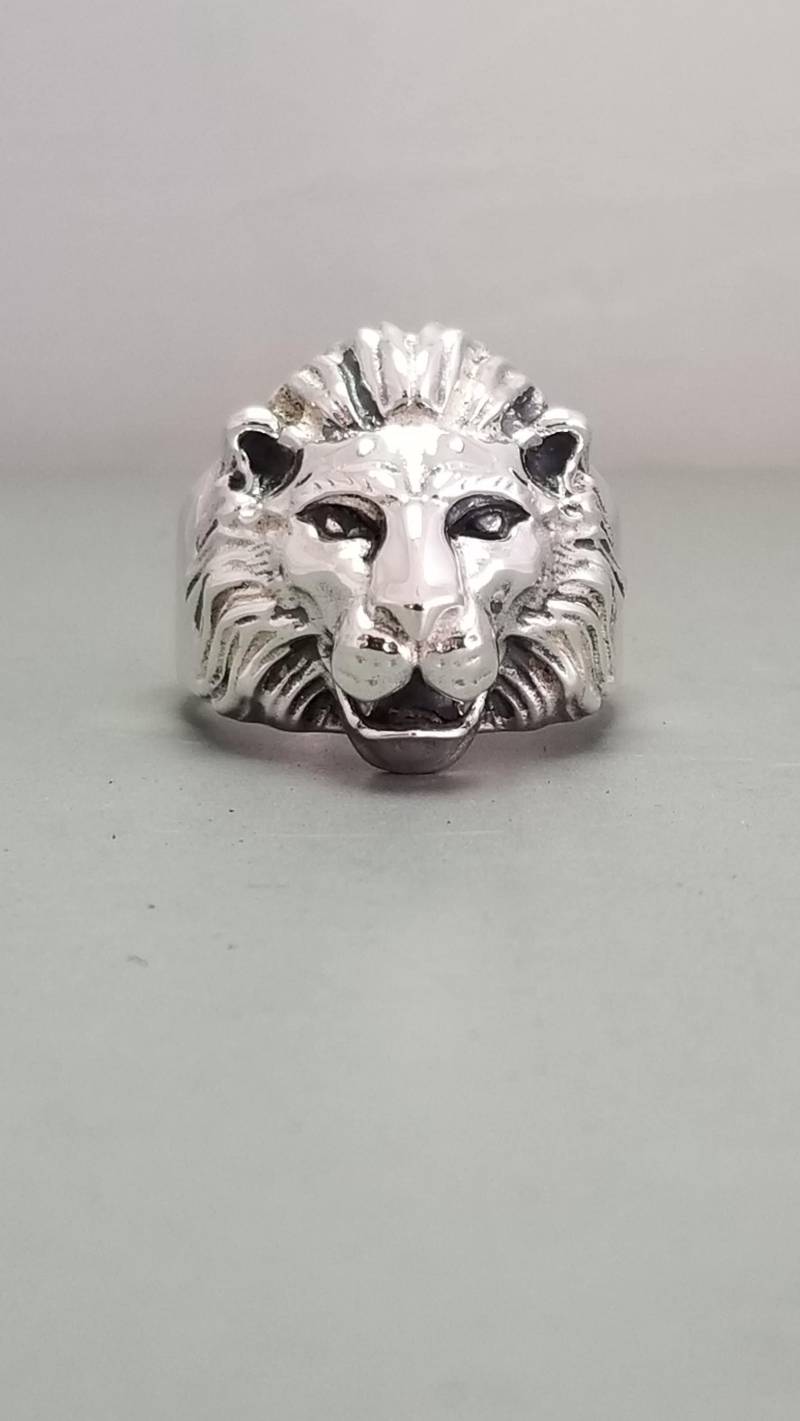 sterling Silber Löwe Ring sterling Silber Löwe Ring von GrandaddysJewelry