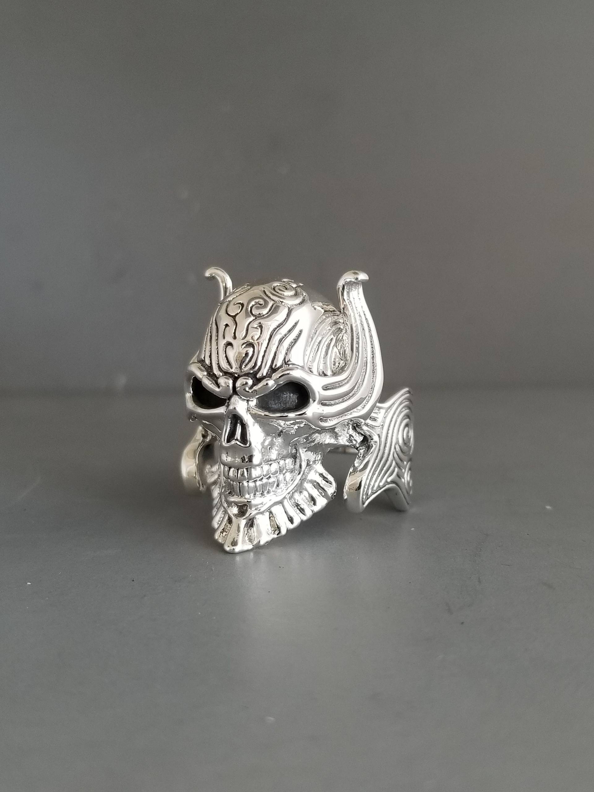 sterling Silber Teufel Schädel Ring sterling Silber Teufel Schädel Ring von GrandaddysJewelry