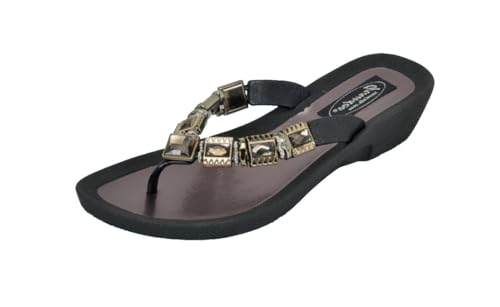 Grandco Damen Celeste V-Thong Sandalen, Schwarz, 36 EU Grandco Damen Celeste V-Thong Sandalen, Schwarz, 36 EU von Grandco