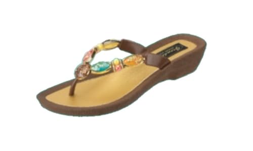 Grandco Damen Smooth V-Tanga Sandalen, Braun, 38.5 EU Grandco Damen Smooth V-Tanga Sandalen, Braun, 38.5 EU von Grandco
