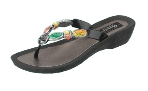 Grandco Damen Smooth V-Tanga Sandalen, Schwarz, 42 EU Grandco Damen Smooth V-Tanga Sandalen, Schwarz, 42 EU von Grandco
