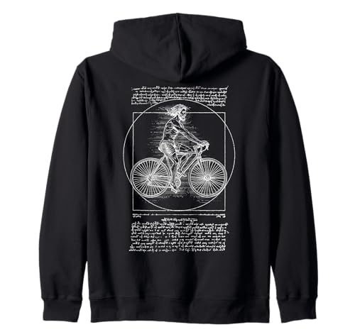 Vitruvian Man Fahrrad Radfahrer Leonardo Da Vinci Radfahren Kapuzenjacke Vitruvian Man Fahrrad Radfahrer Leonardo Da Vinci Radfahren Kapuzenjacke von Grandio Design Bicycle Cycling Cyclist Gifts
