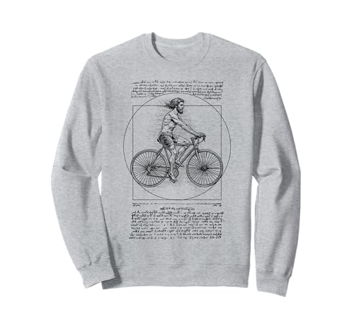 Vitruvian Man Fahrrad Radfahrer Leonardo Da Vinci Radfahren Sweatshirt Vitruvian Man Fahrrad Radfahrer Leonardo Da Vinci Radfahren Sweatshirt von Grandio Design Bicycle Cycling Cyclist Gifts