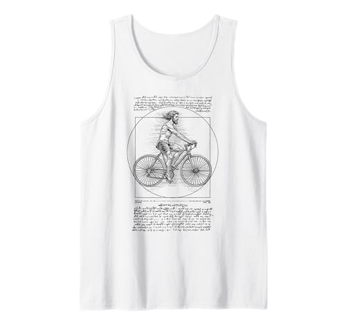 Vitruvian Man Fahrrad Radfahrer Leonardo Da Vinci Radfahren Tank Top Vitruvian Man Fahrrad Radfahrer Leonardo Da Vinci Radfahren Tank Top von Grandio Design Bicycle Cycling Cyclist Gifts