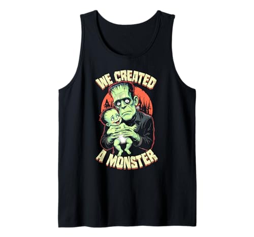 New Dad First Halloween Frankenstein Monster Baby Vater Tank Top von Grandio Design Family New Baby Sibling Designs