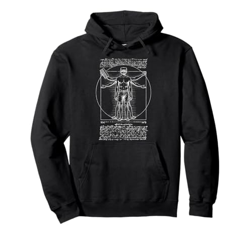 Gamer Gaming Vitruvian Man Leonardo Da Vinci Vintage Spiel Pullover Hoodie von Grandio Design Funny Gamer Geek & Gaming Gifts