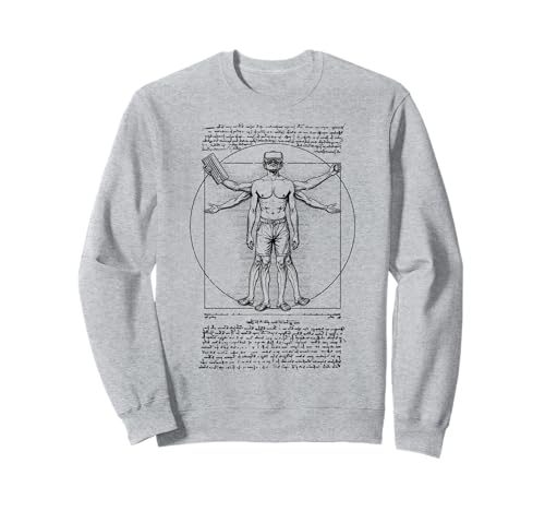 Gamer Gaming Vitruvian Man Leonardo Da Vinci Vintage Spiel Sweatshirt von Grandio Design Funny Gamer Geek & Gaming Gifts