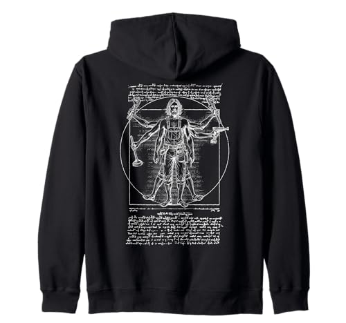 Klempner Sanitär Vitruvian Man Leonardo Da Vinci Rohrzange Kapuzenjacke Klempner Sanitär Vitruvian Man Leonardo Da Vinci Rohrzange Kapuzenjacke von Grandio Design Funny Plumber Plumbing Gifts