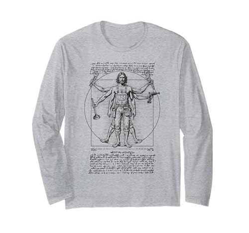 Klempner Sanitär Vitruvian Man Leonardo Da Vinci Rohrzange Langarmshirt Klempner Sanitär Vitruvian Man Leonardo Da Vinci Rohrzange Langarmshirt von Grandio Design Funny Plumber Plumbing Gifts