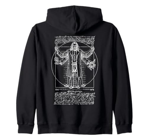 Wissenschaftler Vitruvian Man Leonardo Da Vinci Physik Chemie Kapuzenjacke von Grandio Design Funny Scientific Science Gifts
