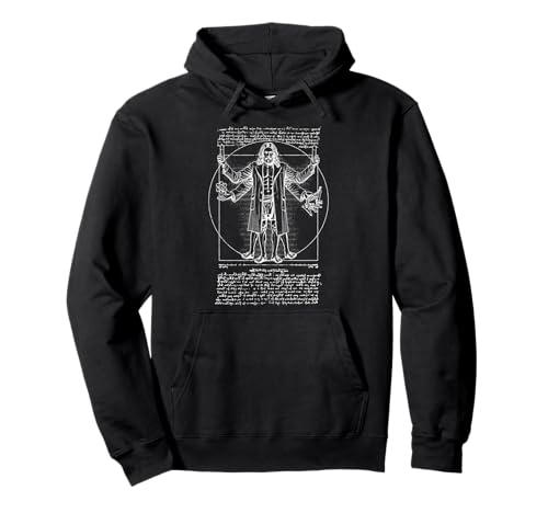 Wissenschaftler Vitruvian Man Leonardo Da Vinci Physik Chemie Pullover Hoodie von Grandio Design Funny Scientific Science Gifts
