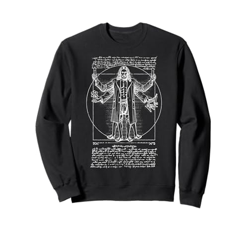 Wissenschaftler Vitruvian Man Leonardo Da Vinci Physik Chemie Sweatshirt von Grandio Design Funny Scientific Science Gifts