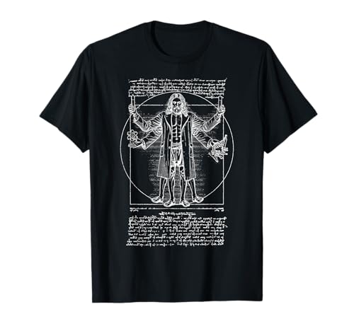 Wissenschaftler Vitruvian Man Leonardo Da Vinci Physik Chemie T-Shirt von Grandio Design Funny Scientific Science Gifts