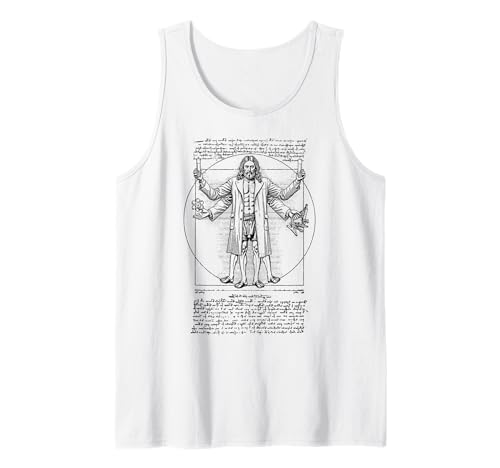 Wissenschaftler Vitruvian Man Leonardo Da Vinci Physik Chemie Tank Top von Grandio Design Funny Scientific Science Gifts