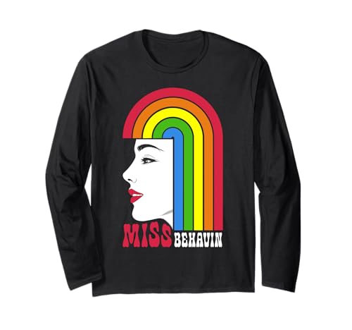 Lesbisches Mädchen Miss Behavin Regenbogen Haar Gay Pride Frau Langarmshirt von Grandio Design Gay Pride & LGBT Awareness