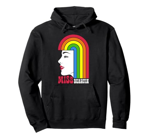 Lesbisches Mädchen Miss Behavin Regenbogen Haar Gay Pride Frau Pullover Hoodie von Grandio Design Gay Pride & LGBT Awareness