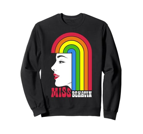 Lesbisches Mädchen Miss Behavin Regenbogen Haar Gay Pride Frau Sweatshirt Lesbisches Mädchen Miss Behavin Regenbogen Haar Gay Pride Frau Sweatshirt von Grandio Design Gay Pride & LGBT Awareness