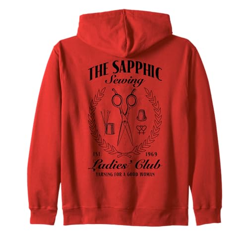 Sapphic Sewing Damen Club Lesben Gay Pride Schere Kapuzenjacke von Grandio Design Gay Pride & LGBT Awareness