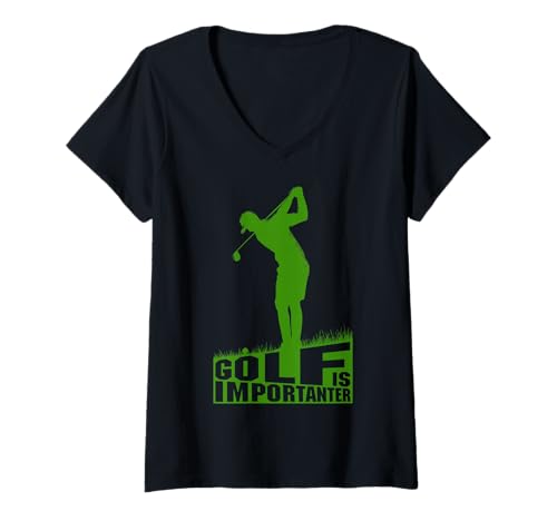 Damen Golf is Importanter Funny Golfer Dad Golfing Typografie T-Shirt mit V-Ausschnitt Damen Golf is Importanter Funny Golfer Dad Golfing Typografie T-Shirt mit V-Ausschnitt von Grandio Design Golfing Funny Golf Golfer Gifts