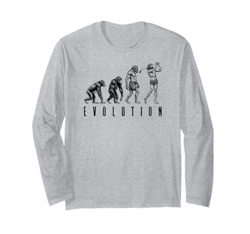 Lustiger Golfer Evolution Man Ape Caveman Golf Player Dad Langarmshirt Lustiger Golfer Evolution Man Ape Caveman Golf Player Dad Langarmshirt von Grandio Design Golfing Funny Golf Golfer Gifts