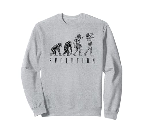 Lustiger Golfer Evolution Man Ape Caveman Golf Player Dad Sweatshirt von Grandio Design Golfing Funny Golf Golfer Gifts