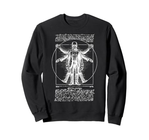 Halloween Frankenstein Vitruvian Man Leonardo Da Vinci Lustig Sweatshirt von Grandio Design Halloween Horror