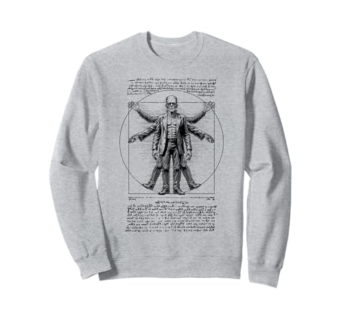 Halloween Frankenstein Vitruvian Man Leonardo Da Vinci Lustig Sweatshirt von Grandio Design Halloween Horror