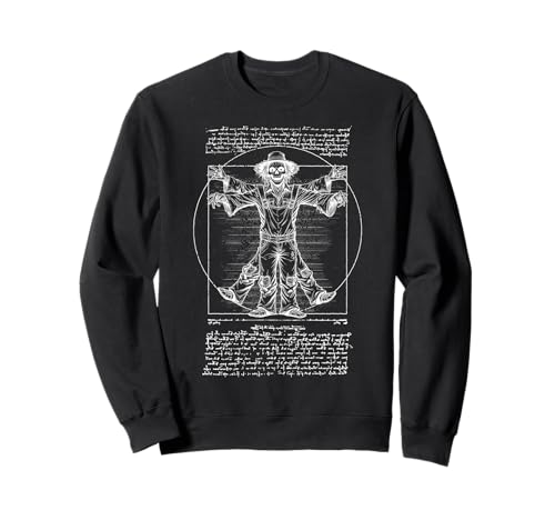 Halloween Vogelscheuche Vitruvian Man Leonardo Da Vinci Horror Sweatshirt von Grandio Design Halloween Horror