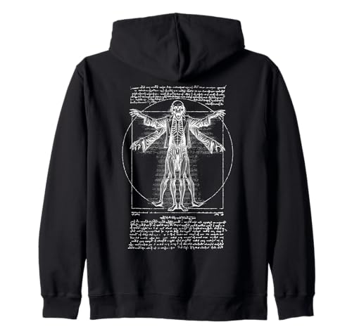 Halloween-Zombie Vitruvian Man Leonardo Da Vinci Horror Kapuzenjacke von Grandio Design Halloween Horror