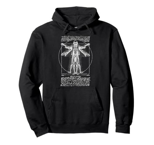 Halloween-Zombie Vitruvian Man Leonardo Da Vinci Horror Pullover Hoodie von Grandio Design Halloween Horror