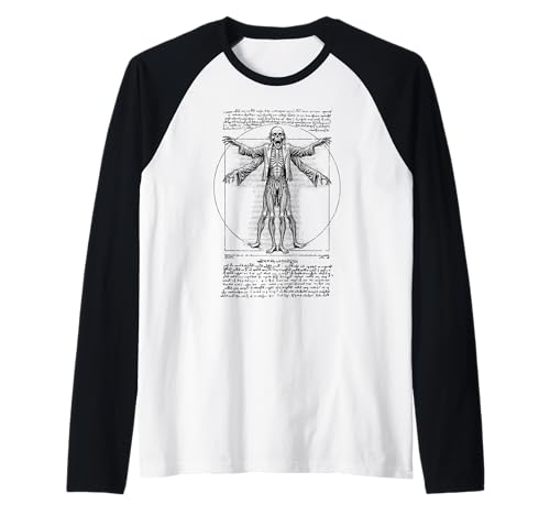 Halloween-Zombie Vitruvian Man Leonardo Da Vinci Horror Raglan von Grandio Design Halloween Horror