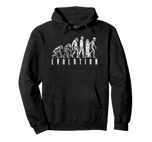 Lustiges Halloween Zombie Evolution Man Ape Caveman Horror Pullover Hoodie von Grandio Design Halloween Horror