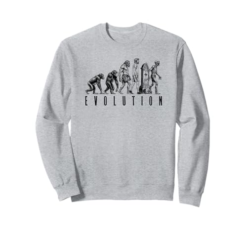 Lustiges Halloween Zombie Evolution Man Ape Caveman Horror Sweatshirt von Grandio Design Halloween Horror