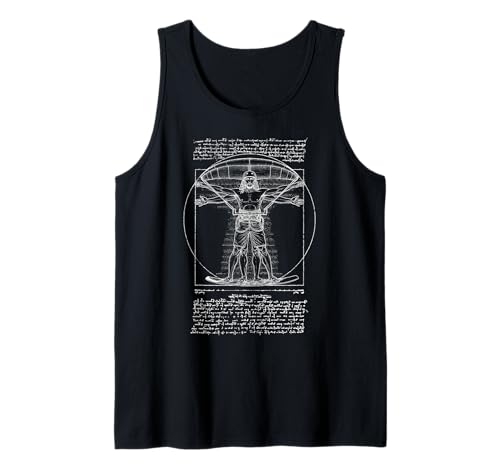 Kiteboarding Kitesurfen Vitruvian Man Leonardo Da Vinci Tank Top von Grandio Design Kiteboarding Kitesurfing Power Kite