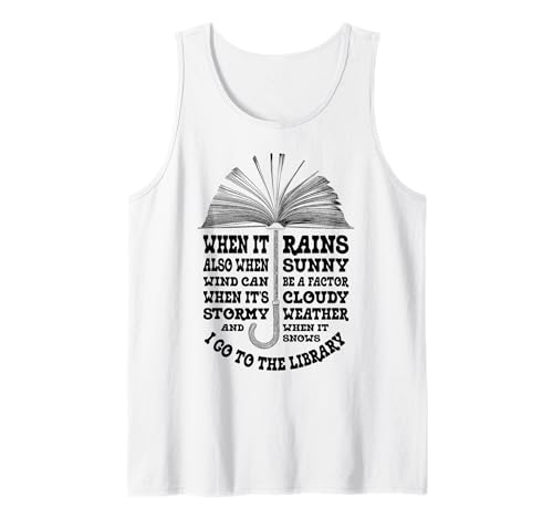Bookish Umbrella Book Lover, Bibliothek, Wetter, Bibliothekar-Bücher Tank Top Bookish Umbrella Book Lover, Bibliothek, Wetter, Bibliothekar-Bücher Tank Top von Grandio Design Library Book Lover