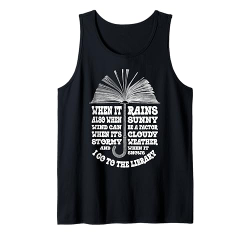 Bookish Umbrella Book Lover, Bibliothek, Wetter, Bibliothekar-Bücher Tank Top Bookish Umbrella Book Lover, Bibliothek, Wetter, Bibliothekar-Bücher Tank Top von Grandio Design Library Book Lover