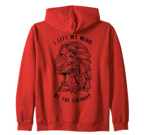Bookish Woman hat Meinen Verstand in der Bibliothek hinterlassen Book Reader Girl Kapuzenjacke von Grandio Design Library Book Lover
