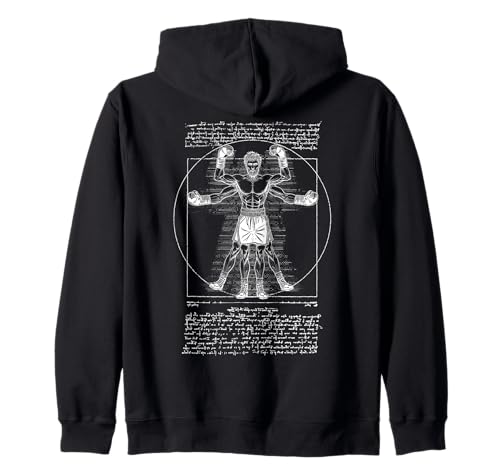 Boxer Boxen Gym Vitruvian Man Leonardo Da Vinci Pugilist Kapuzenjacke Boxer Boxen Gym Vitruvian Man Leonardo Da Vinci Pugilist Kapuzenjacke von Grandio Design Martial Arts Fighter Gifts