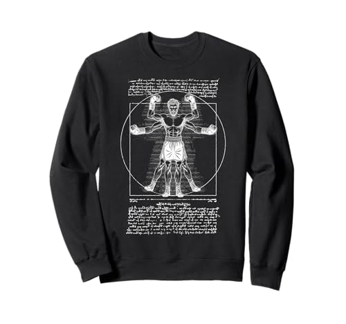 Boxer Boxen Gym Vitruvian Man Leonardo Da Vinci Pugilist Sweatshirt Boxer Boxen Gym Vitruvian Man Leonardo Da Vinci Pugilist Sweatshirt von Grandio Design Martial Arts Fighter Gifts