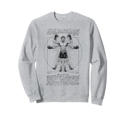 Boxer Boxen Gym Vitruvian Man Leonardo Da Vinci Pugilist Sweatshirt Boxer Boxen Gym Vitruvian Man Leonardo Da Vinci Pugilist Sweatshirt von Grandio Design Martial Arts Fighter Gifts
