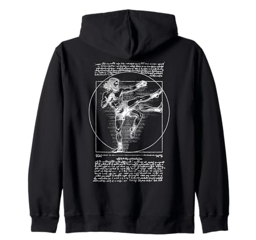 MMA Fighter Mixed Martial Arts Vitruvian Man Funny Da Vinci Kapuzenjacke von Grandio Design Martial Arts Fighter Gifts