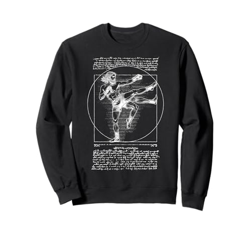 MMA Fighter Mixed Martial Arts Vitruvian Man Funny Da Vinci Sweatshirt von Grandio Design Martial Arts Fighter Gifts