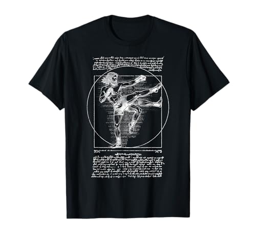 MMA Fighter Mixed Martial Arts Vitruvian Man Funny Da Vinci T-Shirt von Grandio Design Martial Arts Fighter Gifts