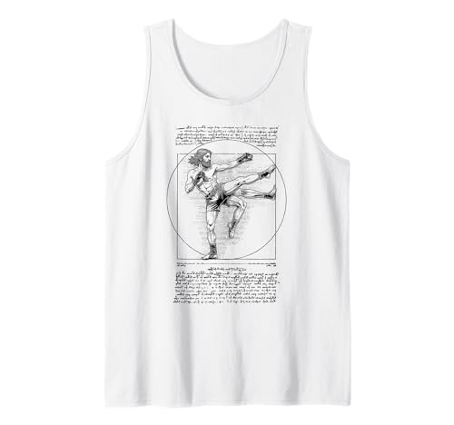 MMA Fighter Mixed Martial Arts Vitruvian Man Funny Da Vinci Tank Top von Grandio Design Martial Arts Fighter Gifts