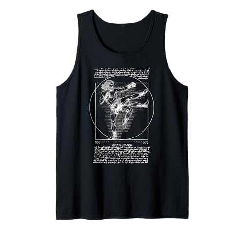 MMA Fighter Mixed Martial Arts Vitruvian Man Funny Da Vinci Tank Top von Grandio Design Martial Arts Fighter Gifts