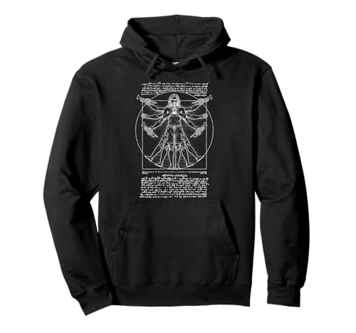 Trompetenspieler Trumpetist Vitruvian Man Leonardo Da Vinci Pullover Hoodie von Grandio Design Music Lover & Musician Gifts
