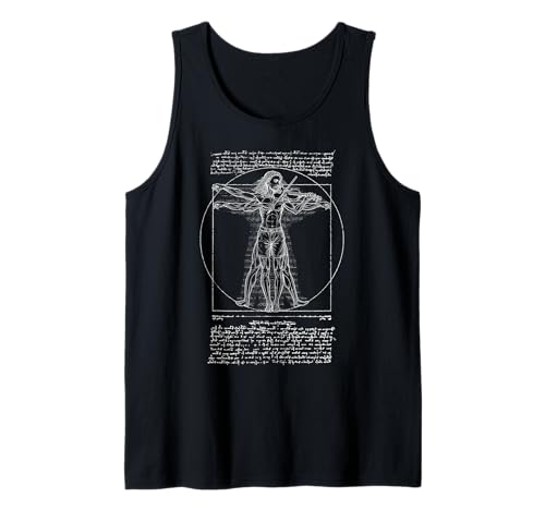 Violine Fiddle Violinist Vitruvian Man Leonardo Da Vinci Tank Top von Grandio Design Music Lover & Musician Gifts