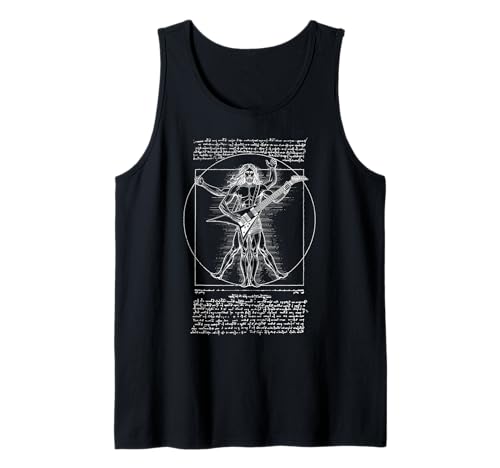 Vitruvian Man Gitarrenspieler Gitarrist Leonardo Da Vinci Tank Top Vitruvian Man Gitarrenspieler Gitarrist Leonardo Da Vinci Tank Top von Grandio Design Music Lover & Musician Gifts