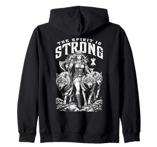 Viking Woman Shield Maiden Strong Norse Spirit Wolfsrudel Kapuzenjacke Viking Woman Shield Maiden Strong Norse Spirit Wolfsrudel Kapuzenjacke von Grandio Design Norse Viking Warrior Gifts