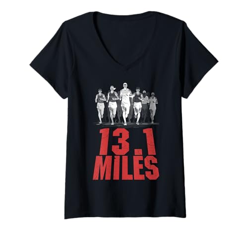 Damen Halbmarathonläufer 13,1 Meilen Run Runners Laufen T-Shirt mit V-Ausschnitt Damen Halbmarathonläufer 13,1 Meilen Run Runners Laufen T-Shirt mit V-Ausschnitt von Grandio Design Running Marathon Runner Training